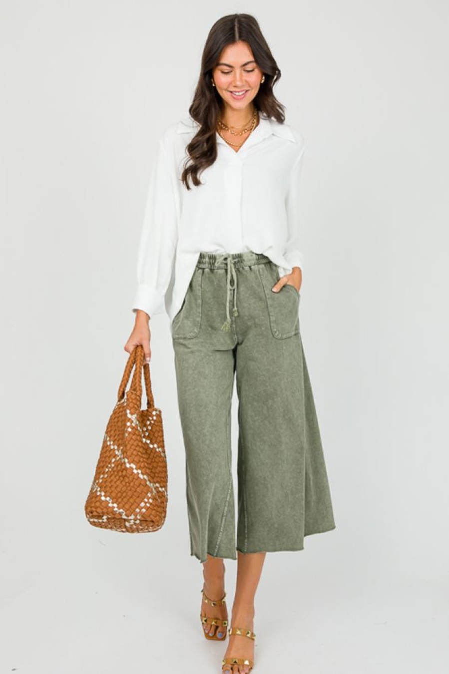 Easel Pants & Leggings | Terry Knit Pants, Ash