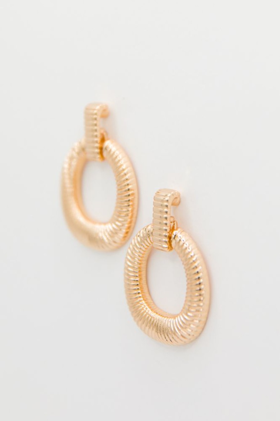 Golden Stella Jewelry | Round Coil Drop Earrings