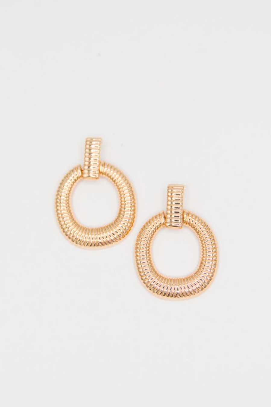 Golden Stella Jewelry | Round Coil Drop Earrings