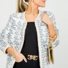 On Blue Jackets / Coats / Vests / Blazers | Chic Knit Eyelash Jacket, Ivory