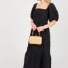 AndTheWhy Maxi & Midi | Bubble Texture Midi, Black