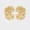 Golden Stella Jewelry | Metal Leaf Earrings, Gold