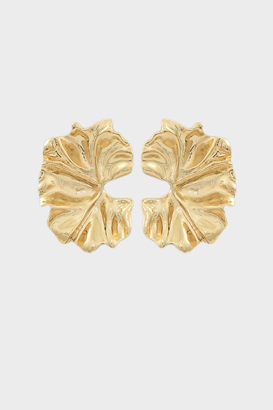 Golden Stella Jewelry | Metal Leaf Earrings, Gold