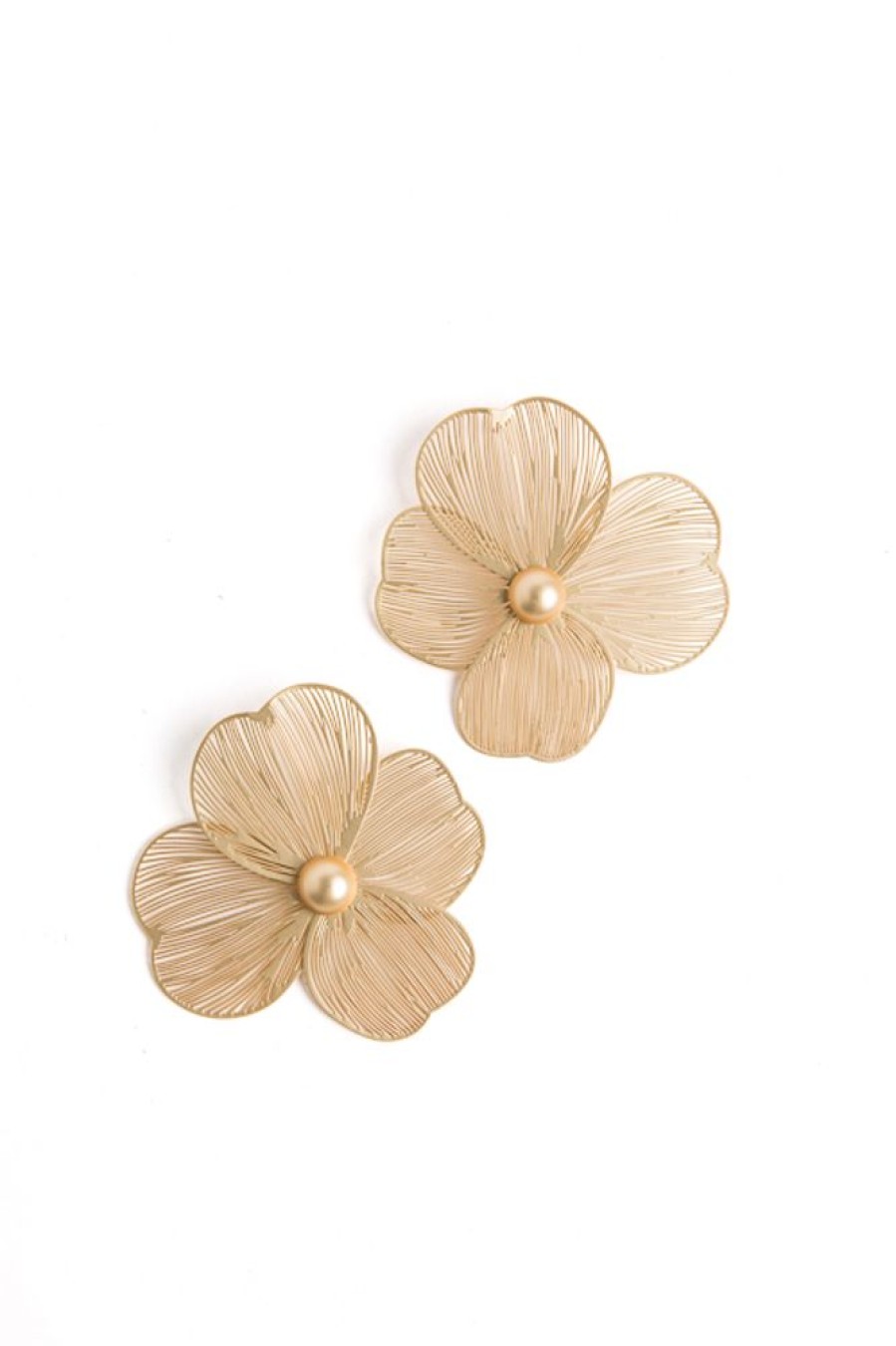 Golden Stella Jewelry | Brass Filigree Flower Earring