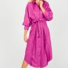 Entro Maxi & Midi | Preppy Button Up Midi, Orchid