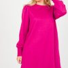 Jodifl Dresses W/ Sleeves | Terry Puff Sleeve Dress, Magenta