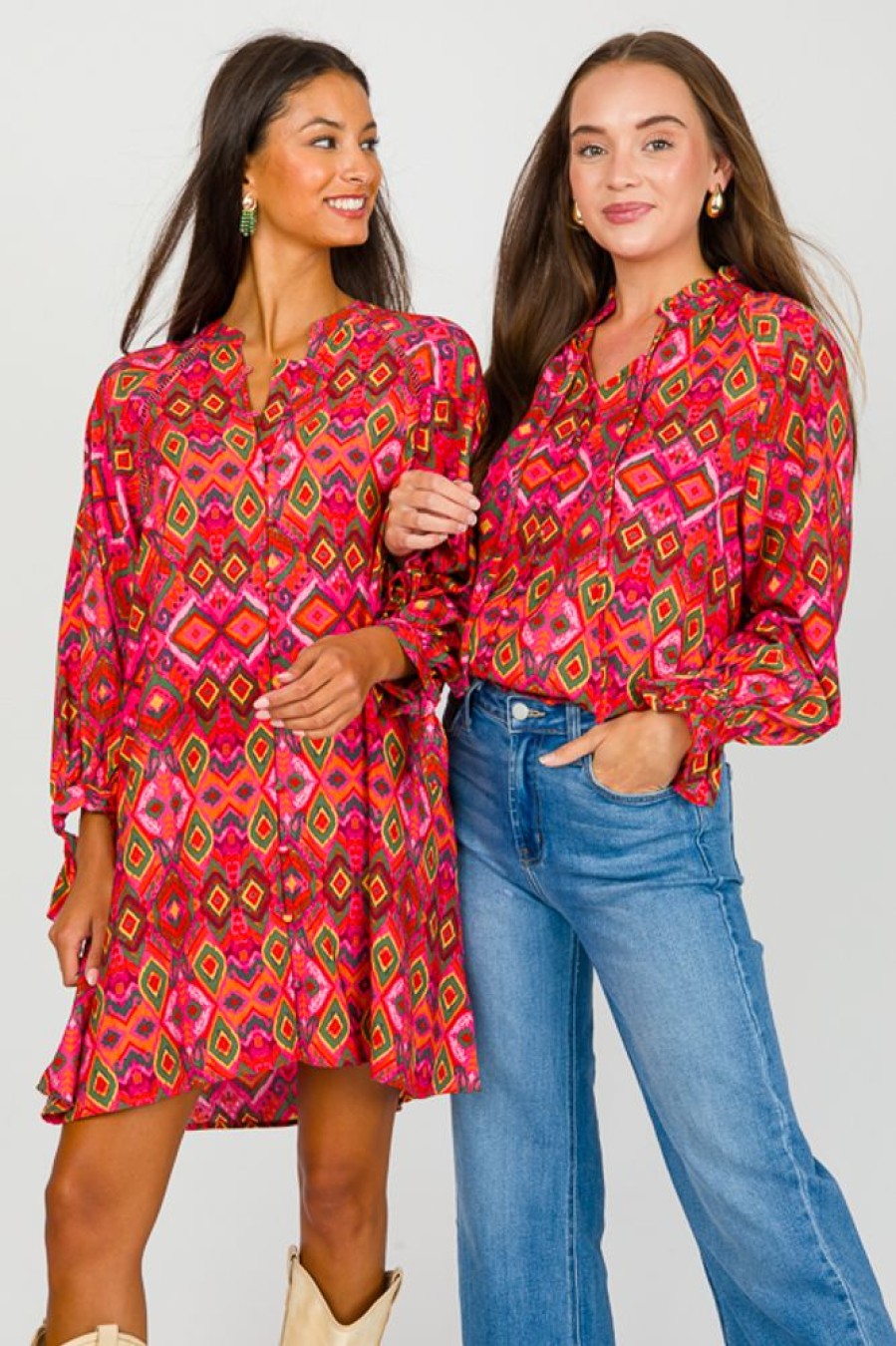 Dress Forum 3/4 & Long Sleeve | Watermelon Palomas Top