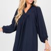 Adrienne Dresses W/ Sleeves | Savannah Dress, Navy