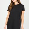 She + Sky Little Black Dress | Heavy Knit Shift, Black