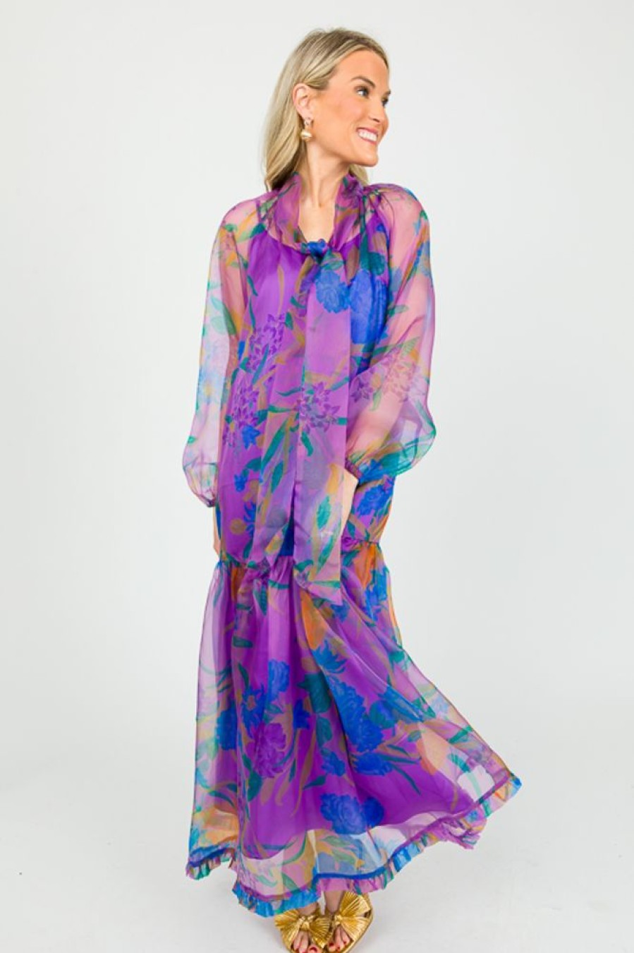 Current Air Maxi & Midi | Daydream Floral Maxi, Purple