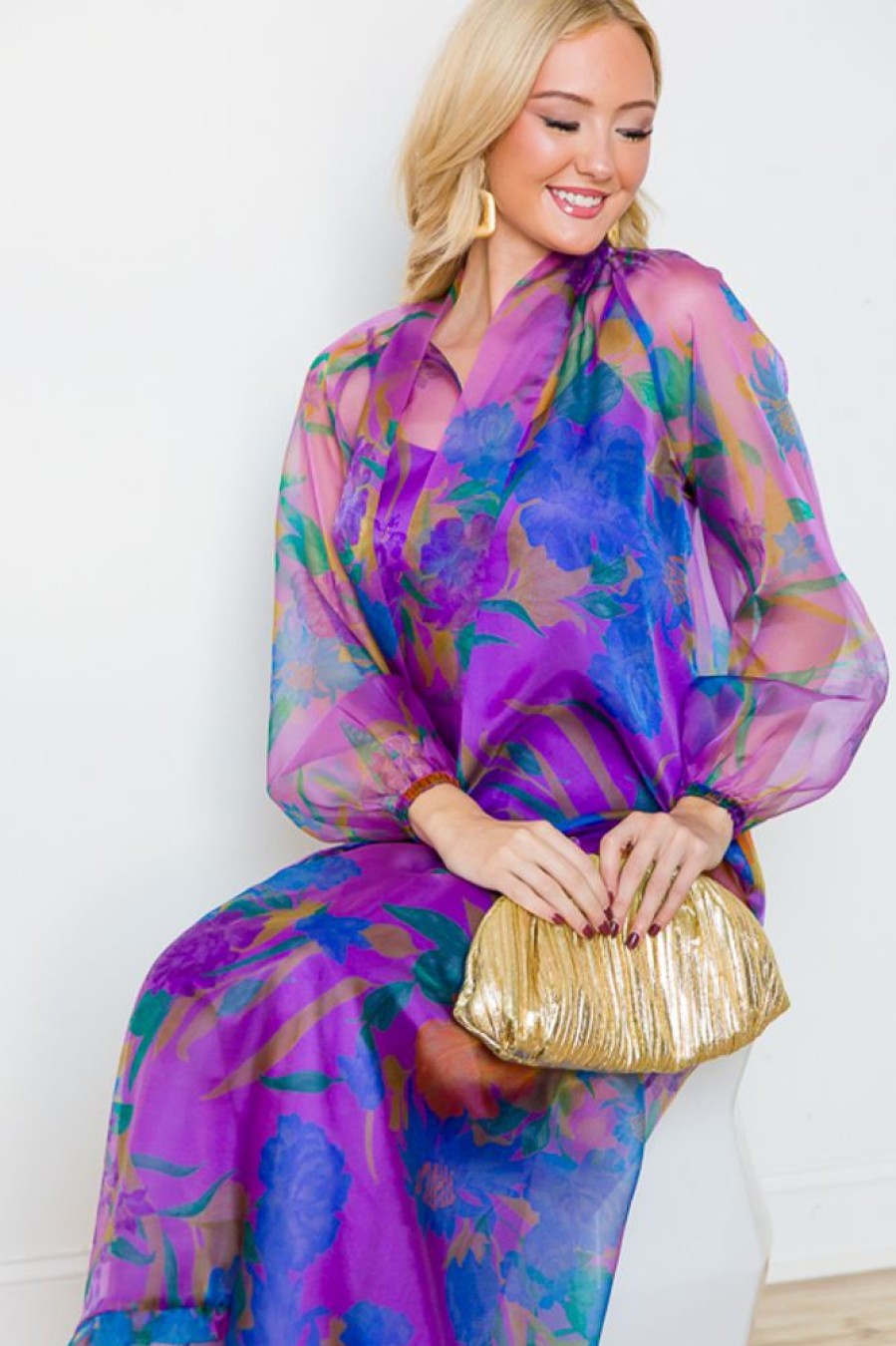 Current Air Maxi & Midi | Daydream Floral Maxi, Purple