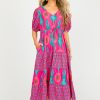 Jodifl Maxi & Midi | Abstract Contrast Midi, Hot Pink