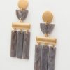 Golden Stella Jewelry | Tassel Acrylic Earrings, Gray