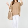 Easel 3/4 & Long Sleeve | Margot Sweater, Mushroom