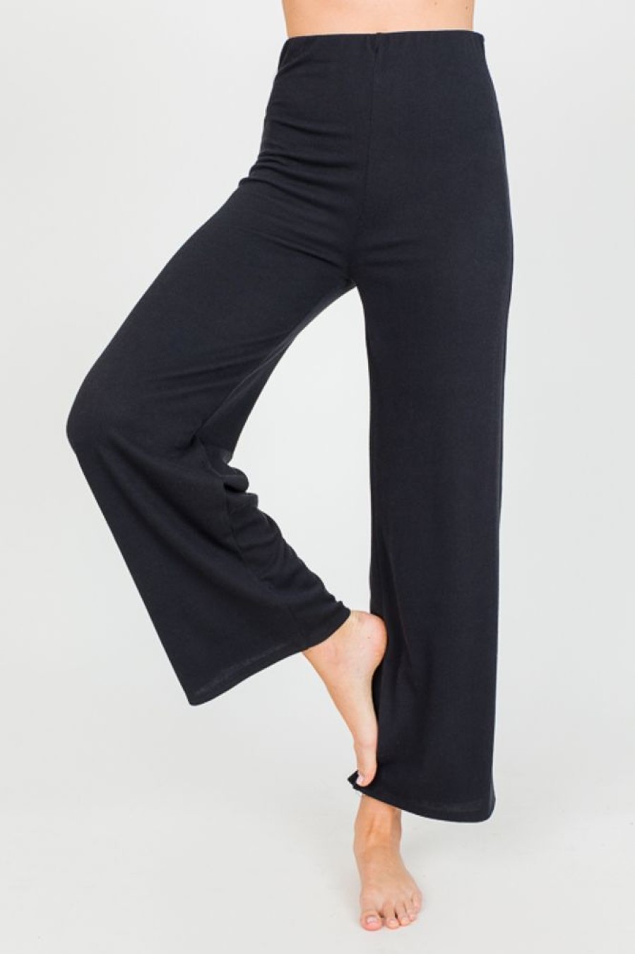 tres bien Pants & Leggings | Rib Pull-On Pants, Black