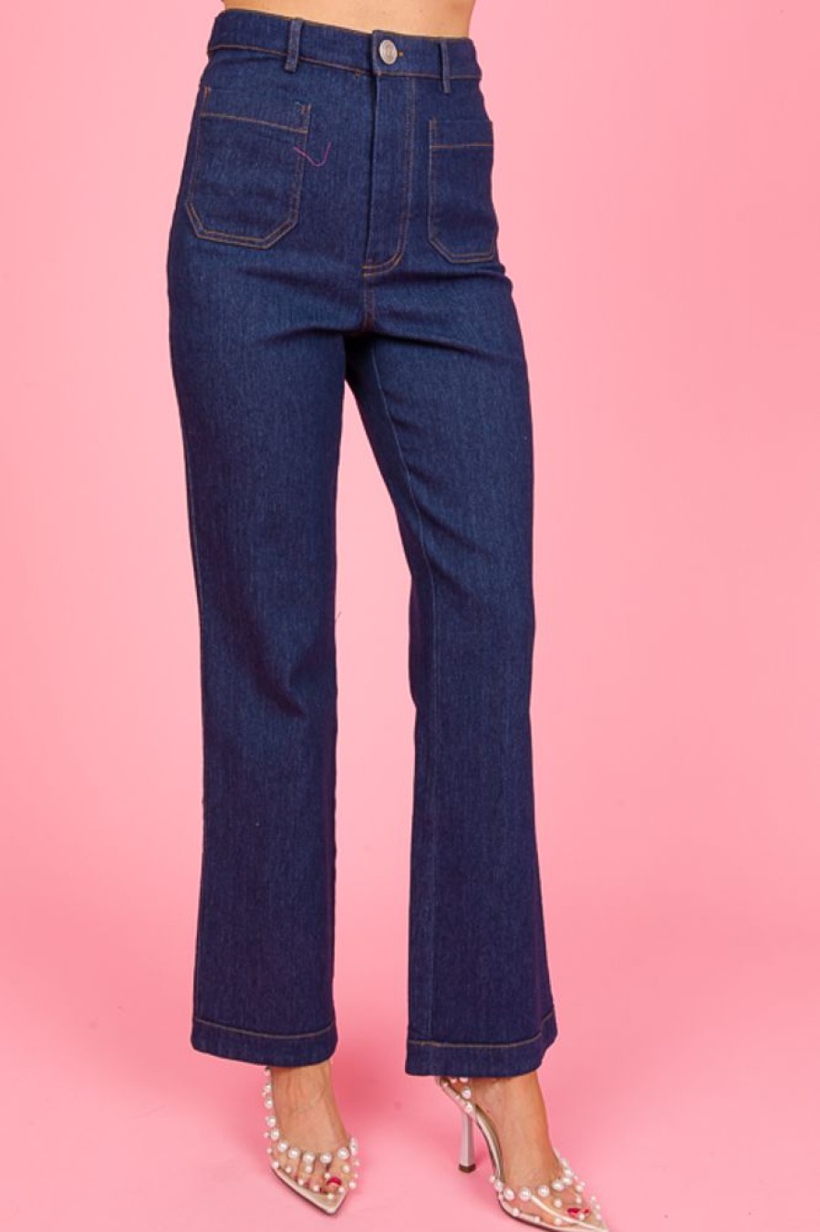 Skies Are Blue Jeans | The Emily Trouser, Dark Denim