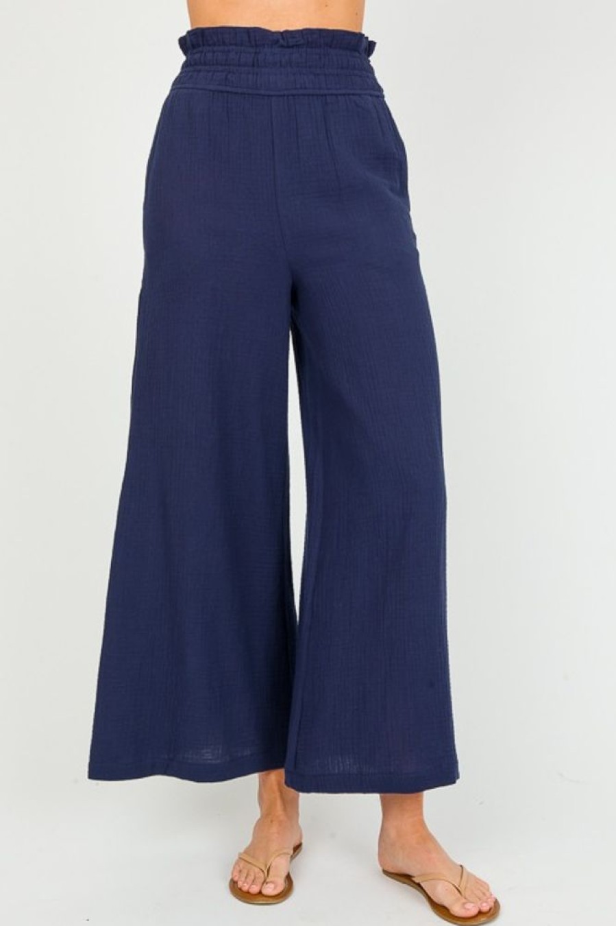 Pinch Pants & Leggings | Gauze Pull-On Pants, Navy