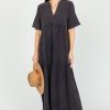 Eesome Maxi & Midi | Mineral Wash Gauze Maxi, Ash Black