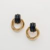 Golden Stella Jewelry | Triple Knotted Earrings, Black