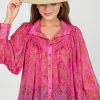 Olivaceous 3/4 & Long Sleeve | Pink Floral Blouse