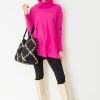 First Love 3/4 & Long Sleeve | Ruby Cowl Sweater, Fuchsia