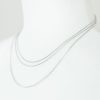 Golden Stella Jewelry | Triple Chain Necklace, Silver