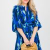 Ciebon Dresses W/ Sleeves | Blue Bliss Pleated Dress, Navy