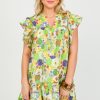 Entro Dresses W/ Sleeves | Pixie Floral Dress, Apple Green