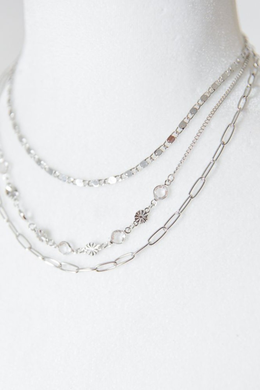 Golden Stella Jewelry | Crystal & Clip Chain Necklace