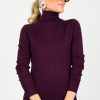 Cielo 3/4 & Long Sleeve | Simple Turtleneck, Dark Purple