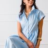 Entro Maxi & Midi | Beth Midi, Chambray Blue