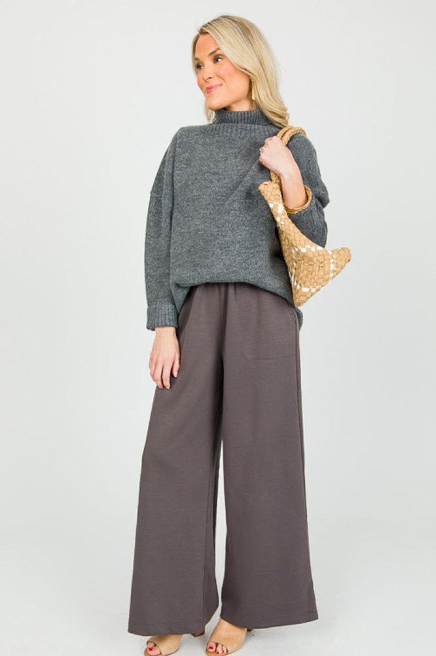 Charlotte Avery 3/4 & Long Sleeve | Shea Sweater, Charcoal