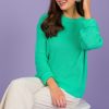 Staccato 3/4 & Long Sleeve | Eliza Sweater, Emerald