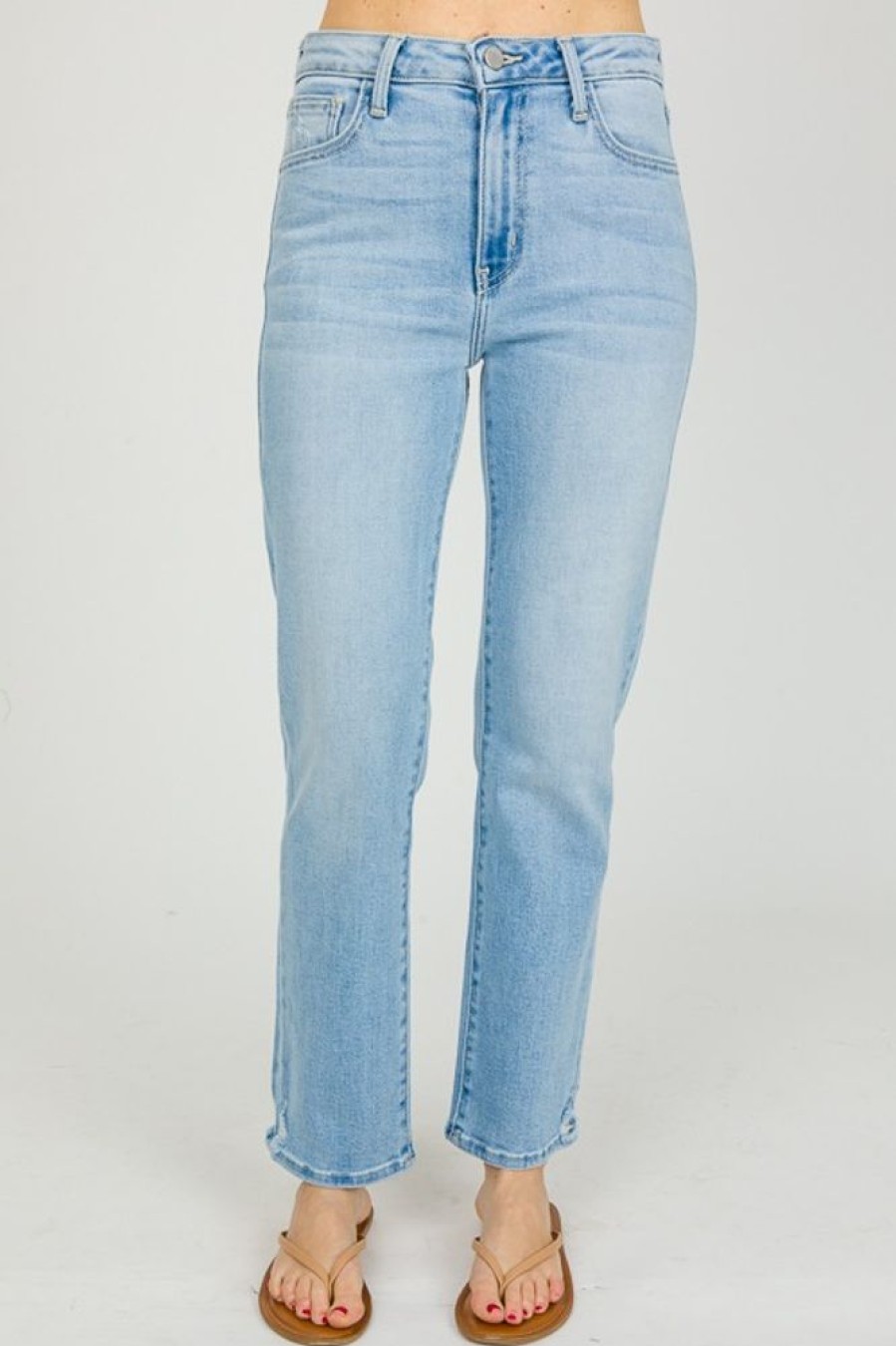 Just Panmaco Jeans | Slim Straight Distress Jean, Light