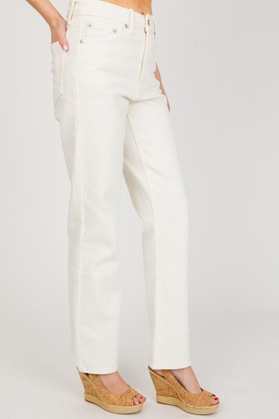 Just Panmaco Jeans | Dani Straight Jeans, Cream