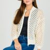 Sundayup Jackets / Coats / Vests / Blazers | Crochet Sweater Zip Jacket, Ivory