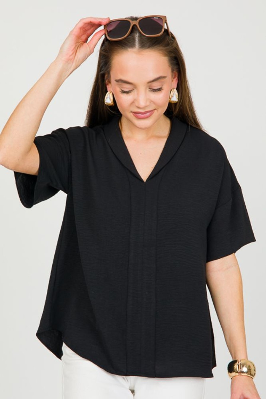 Jodifl Short Sleeve & Sleeveless | Maria Blouse, Black